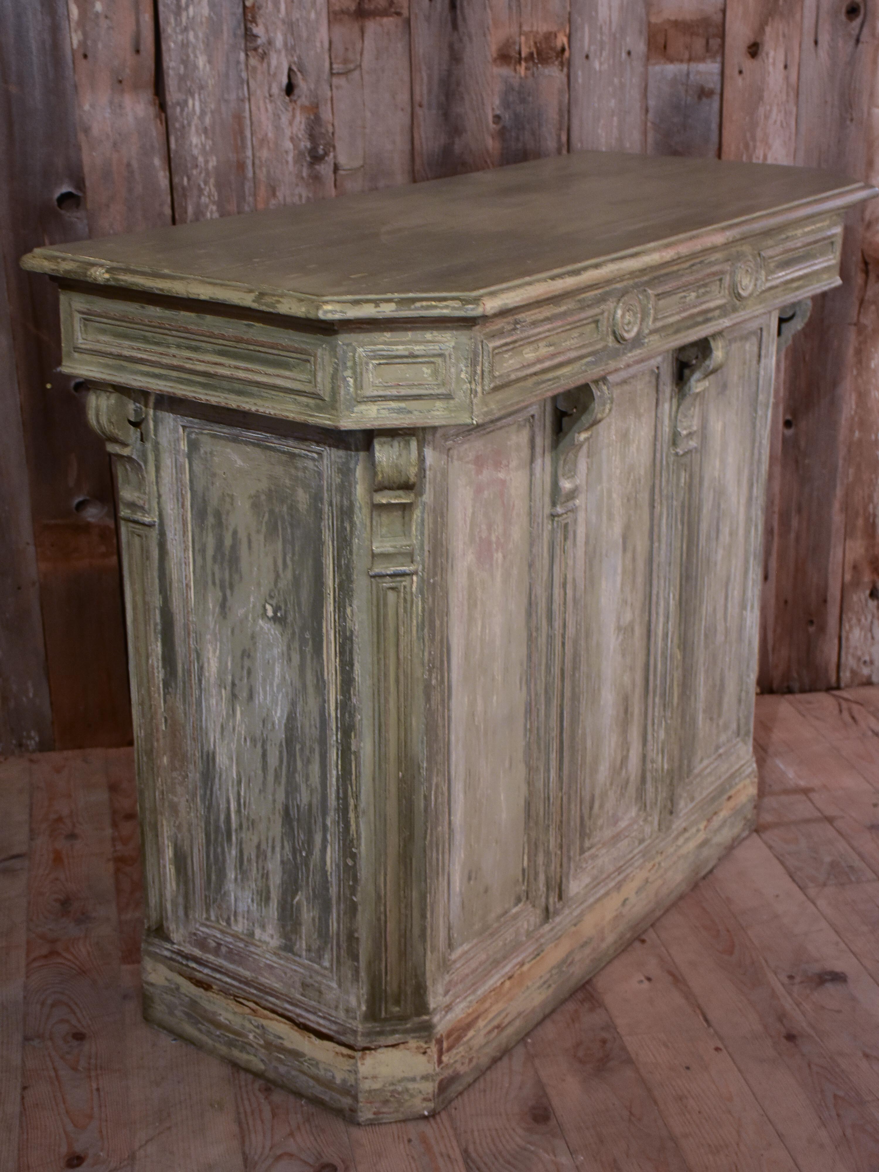 Antique French shop counter