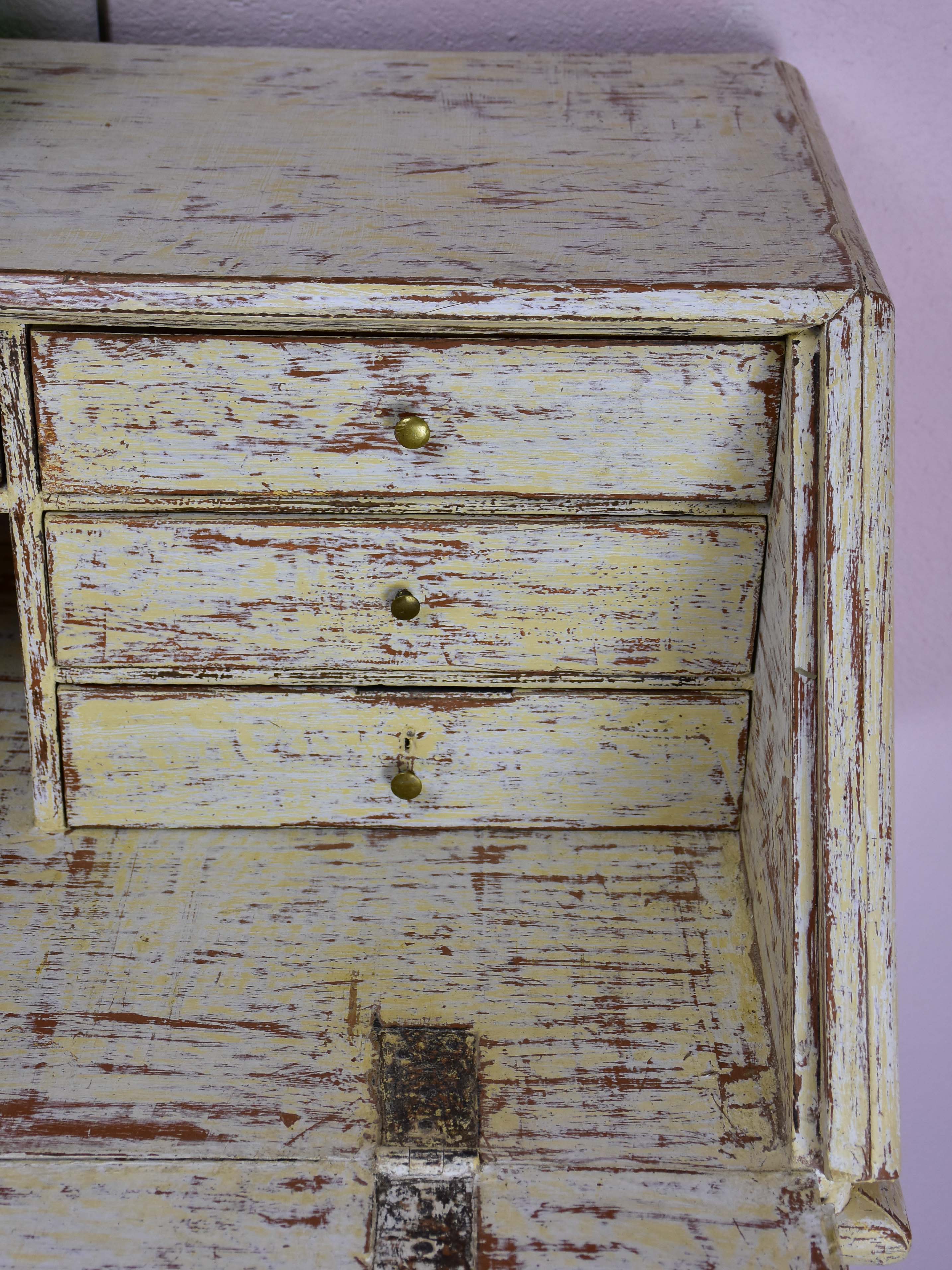 Antique French secretaire desk - beige