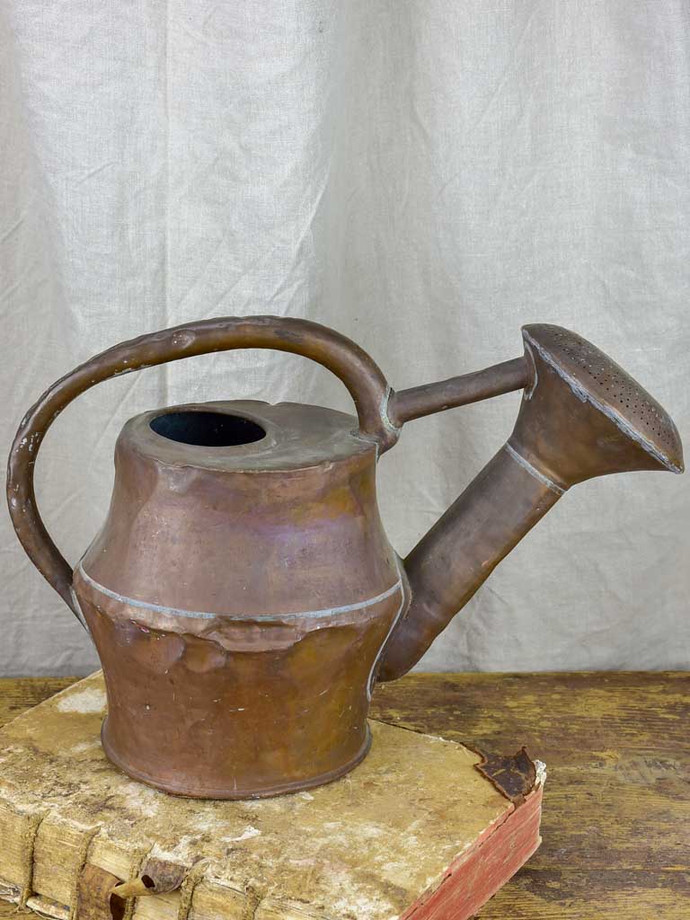 Antique French copper watering can