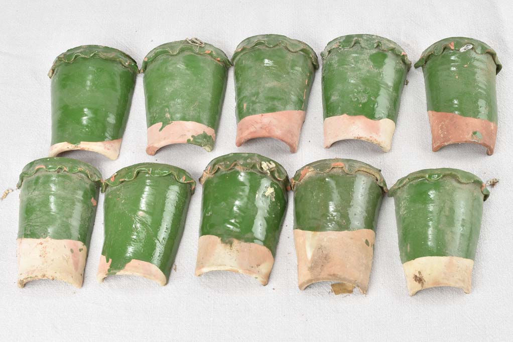Durable Green Glaze Vintage Provence Tiles