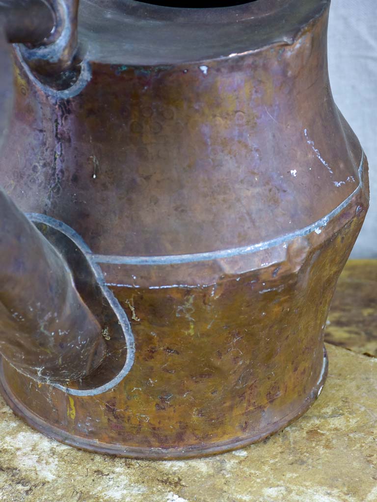 Antique French copper watering can