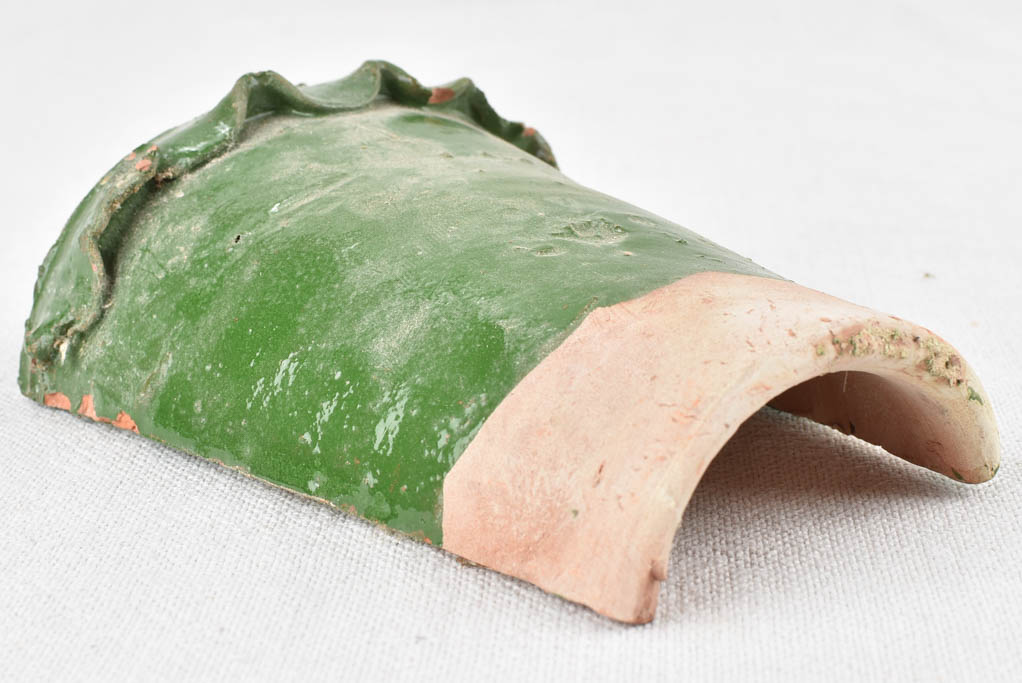 Provençal Handcrafted Green-glazed Ceramic Tiles