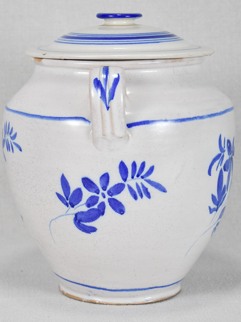 Antique French lidded egg pot from Auvillar