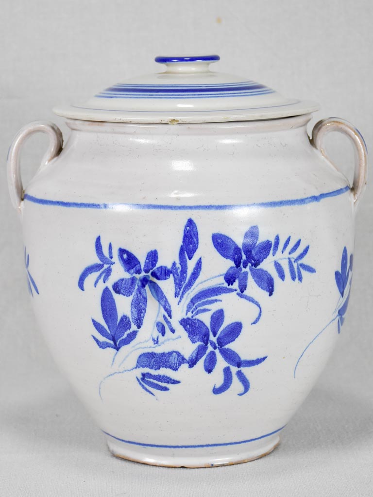 Antique French lidded egg pot from Auvillar