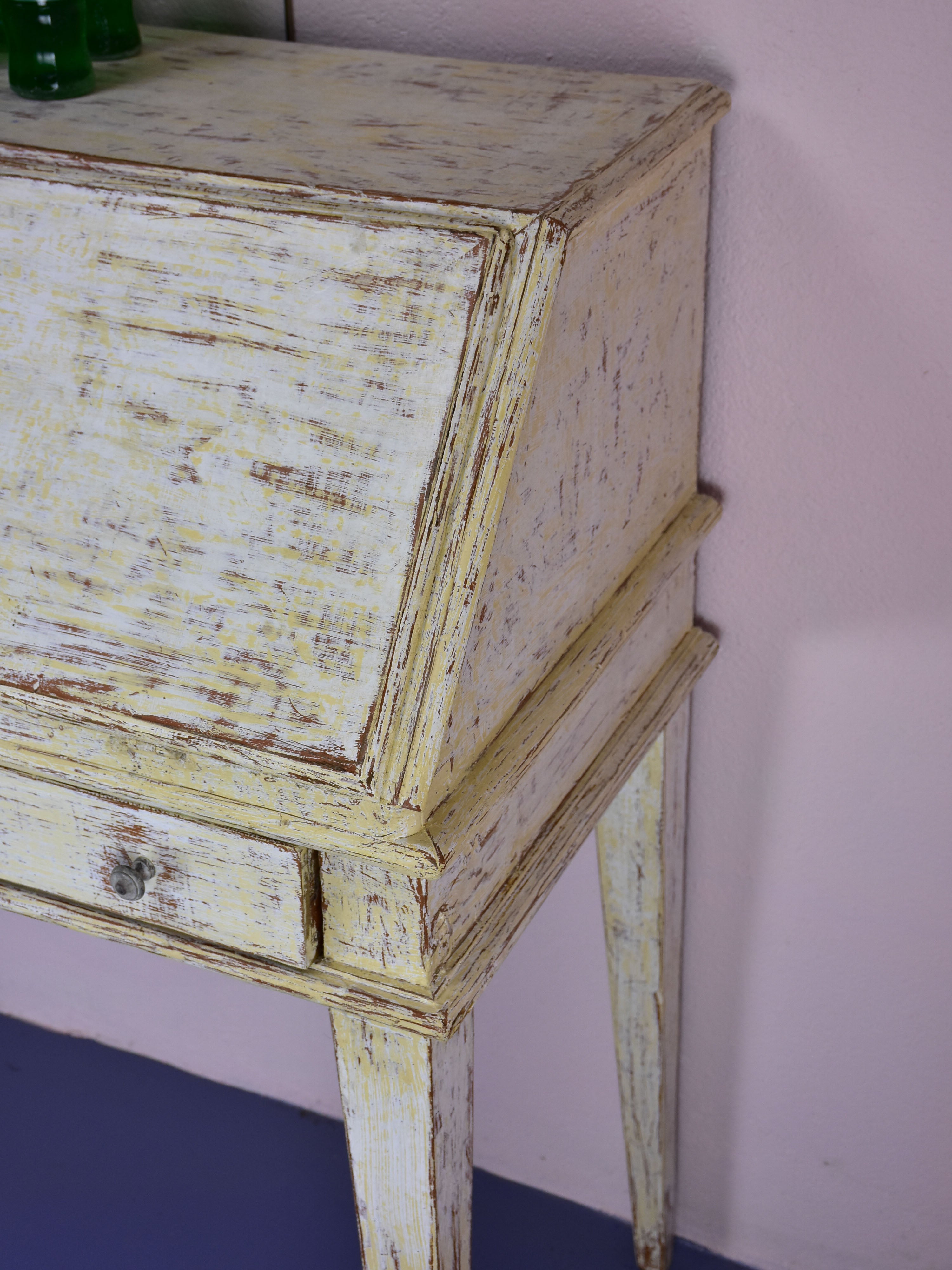 Antique French secretaire desk - beige