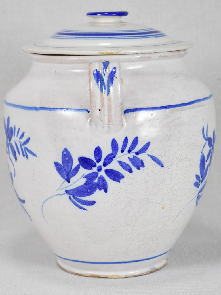 Antique French lidded egg pot from Auvillar