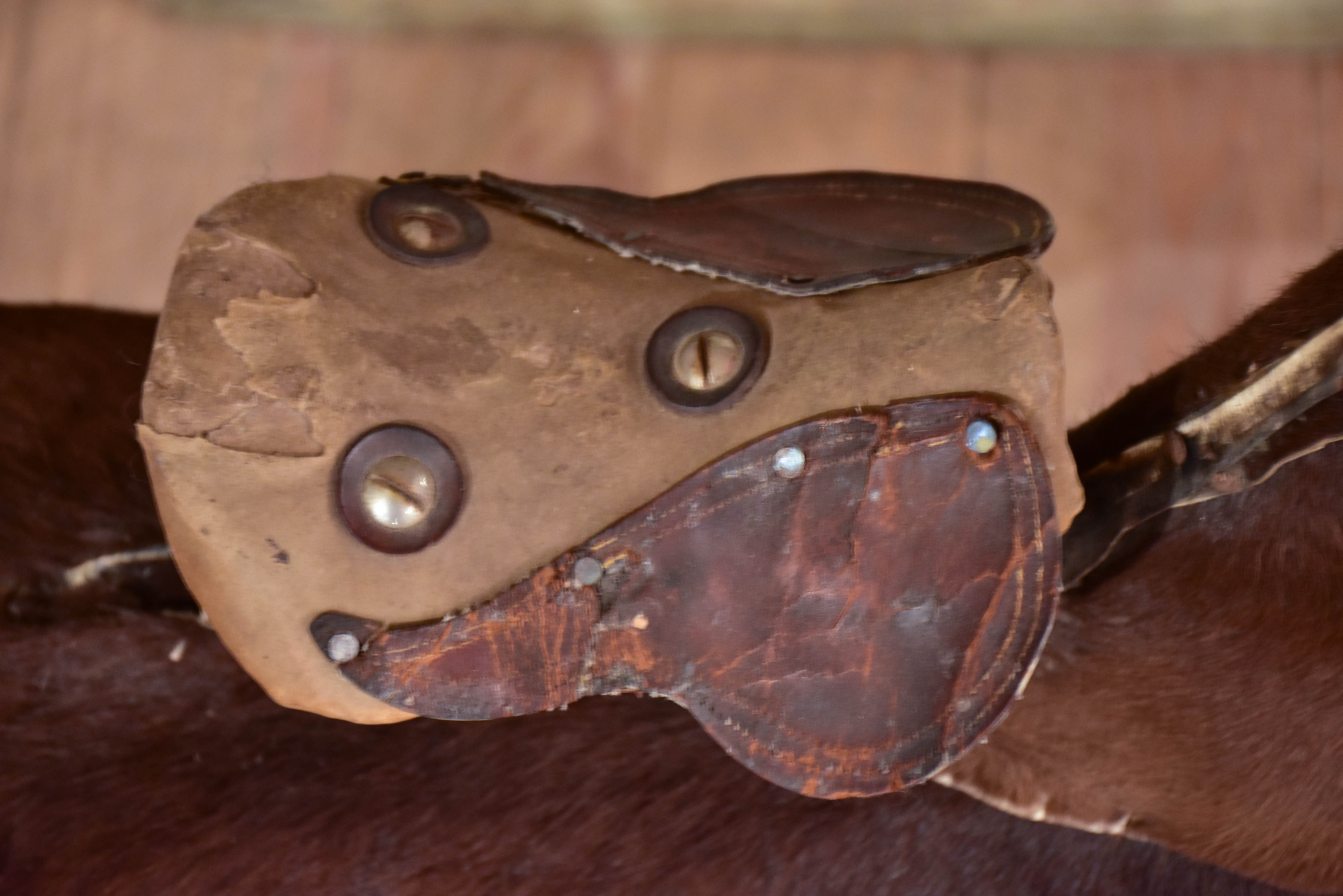 Antique French toy horse with moving mechanism