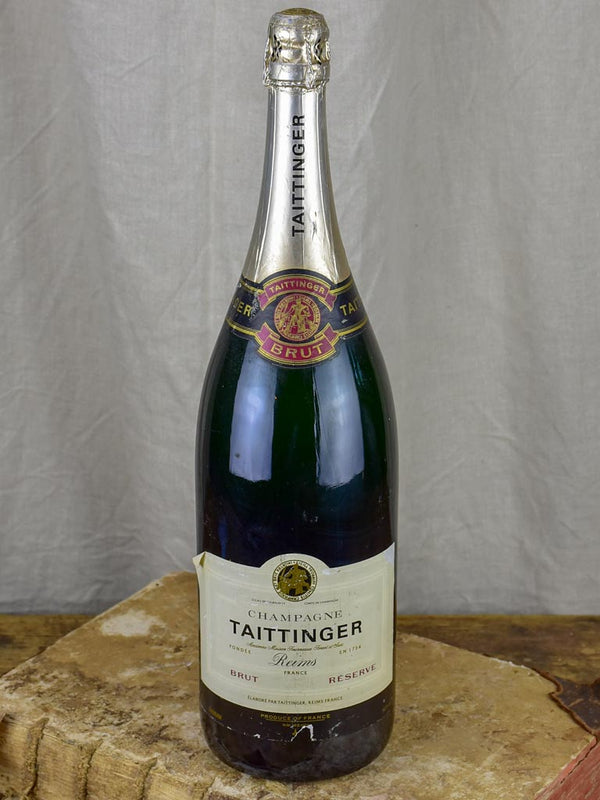 Old-World Taittinger Champagne Bottle Display