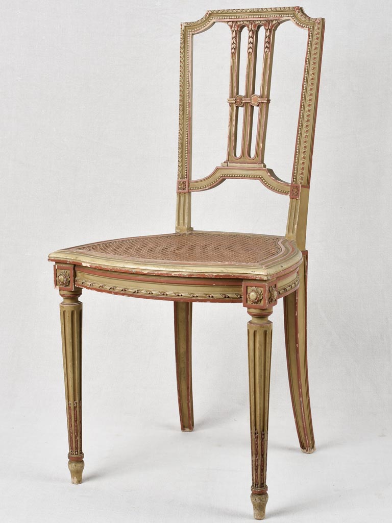 Set of 3 Louis XVI style cane chairs