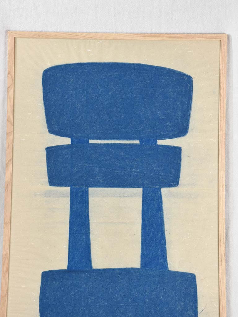 Large still life - blue chair - Caroline Beauzon 56¼" x 28"