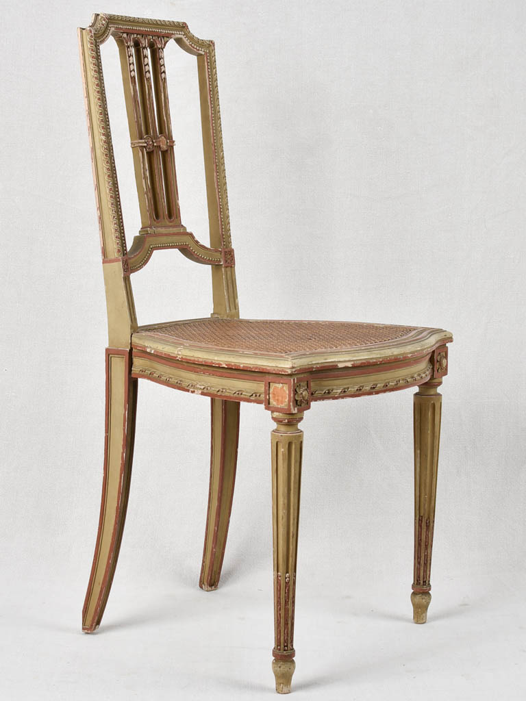 Set of 3 Louis XVI style cane chairs