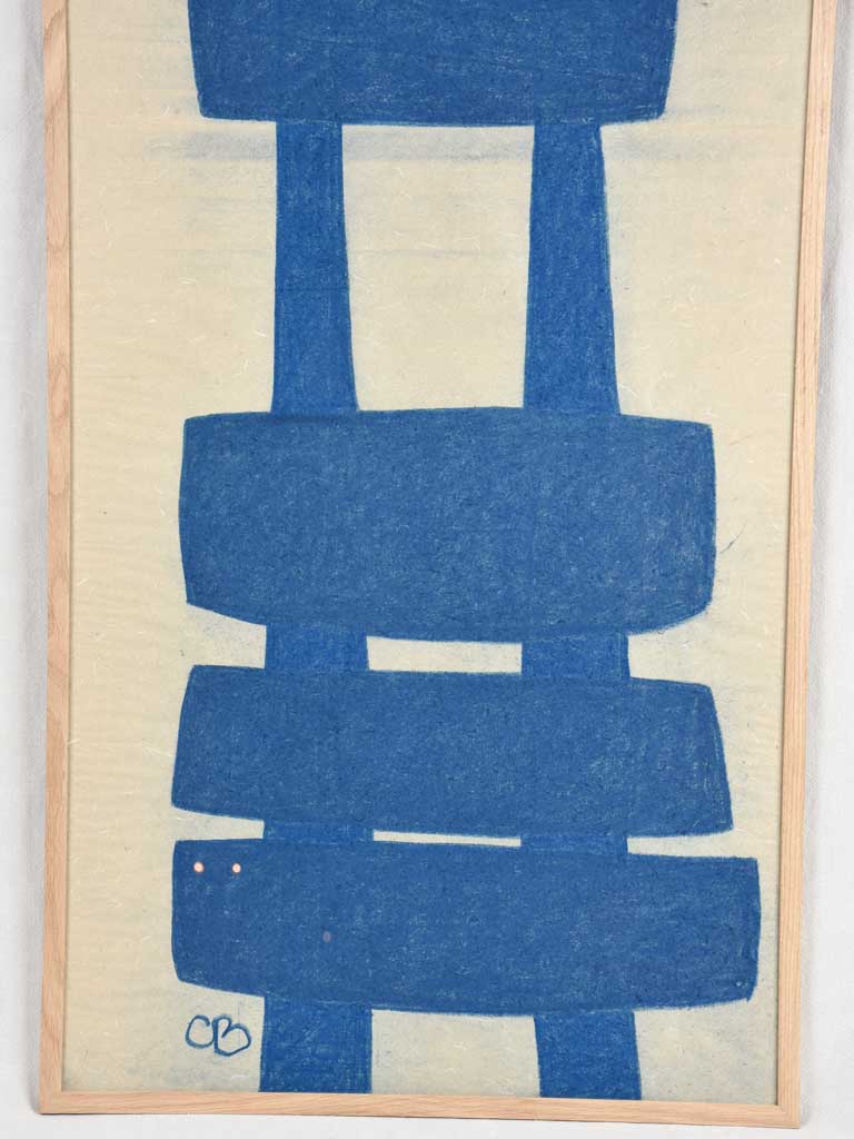 Large still life - blue chair - Caroline Beauzon 56¼" x 28"
