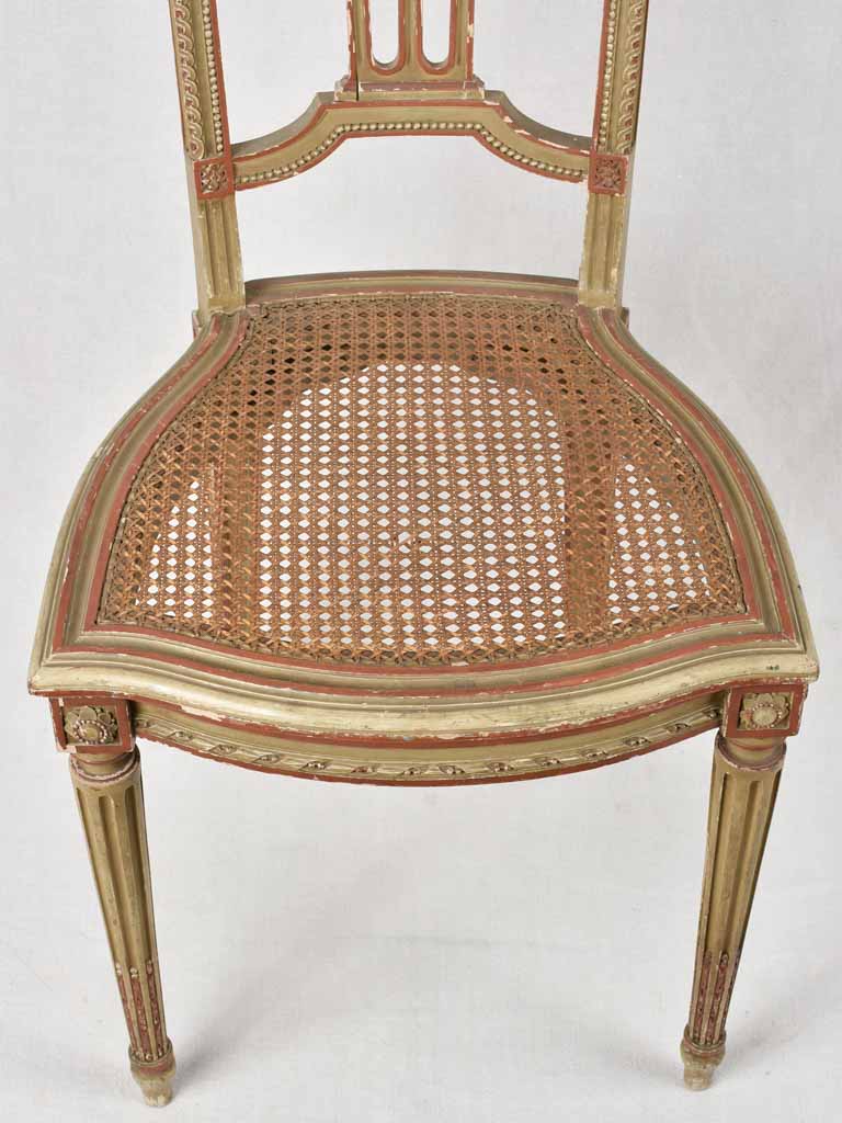Set of 3 Louis XVI style cane chairs