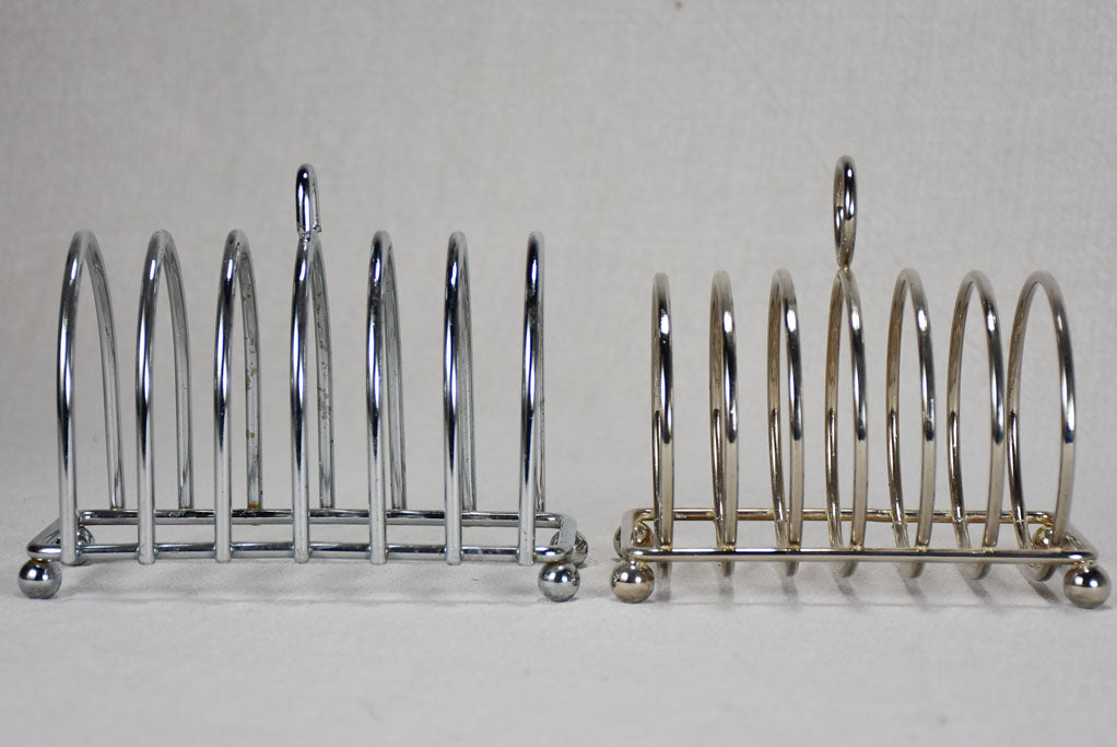 Two vintage toast racks