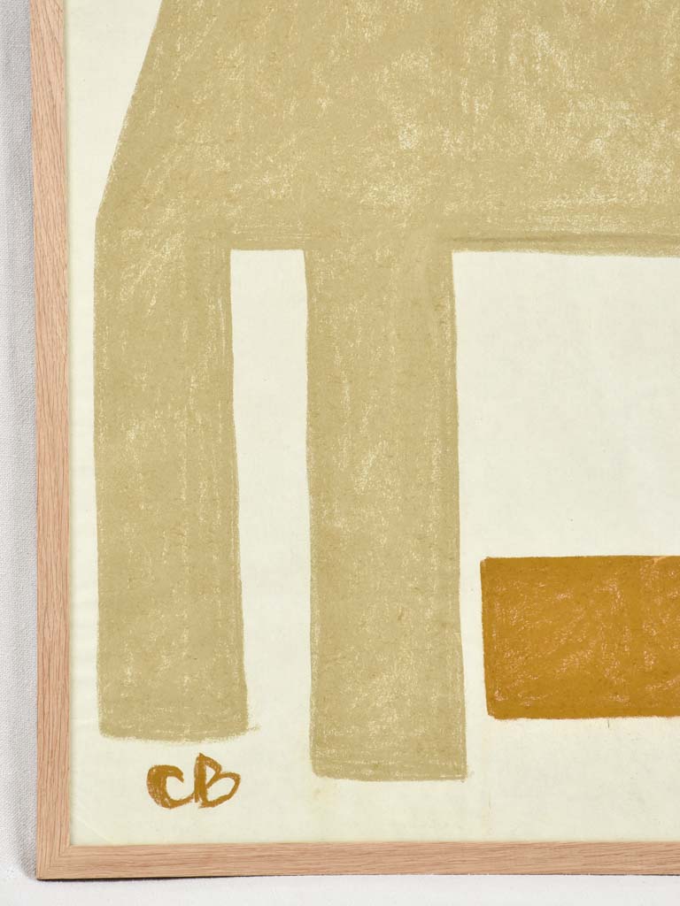 Large still life - yellow ocher armchair - Caroline Beauzon 56¼" x 28¼"