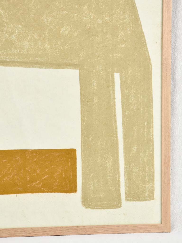 Large still life - yellow ocher armchair - Caroline Beauzon 56¼" x 28¼"