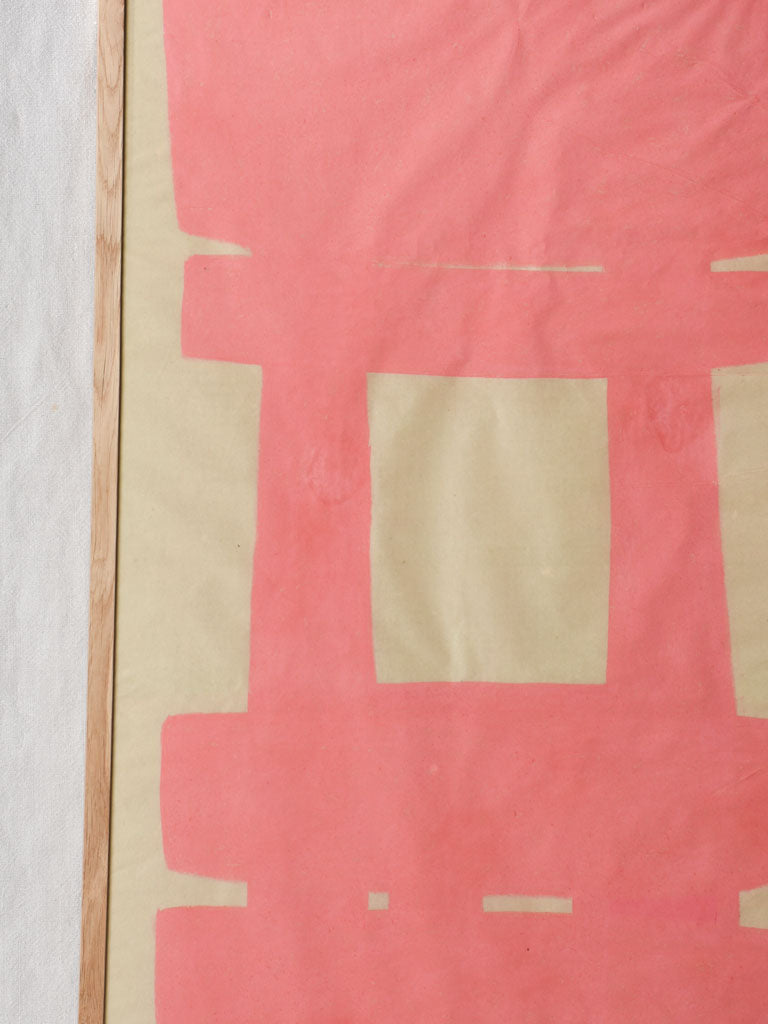 Large still life - pink slatted chair - Caroline Beauzon 55" x 24¾"