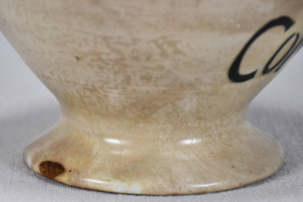 19th Century French earthenware olive oil pitcher