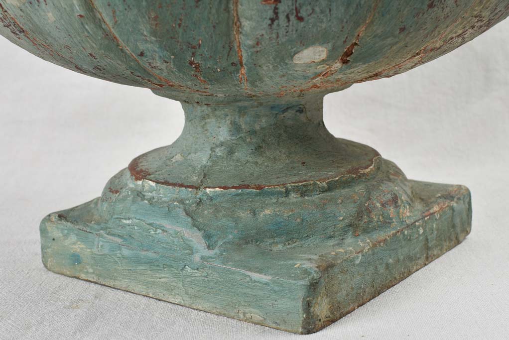 Collection of 3 cast iron garden planters 15"