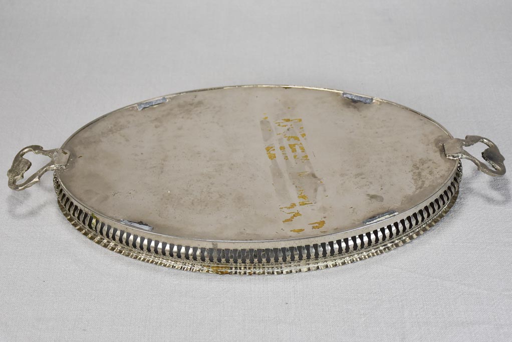 1960's bottle carrier and mirrored tray with pretty gallery