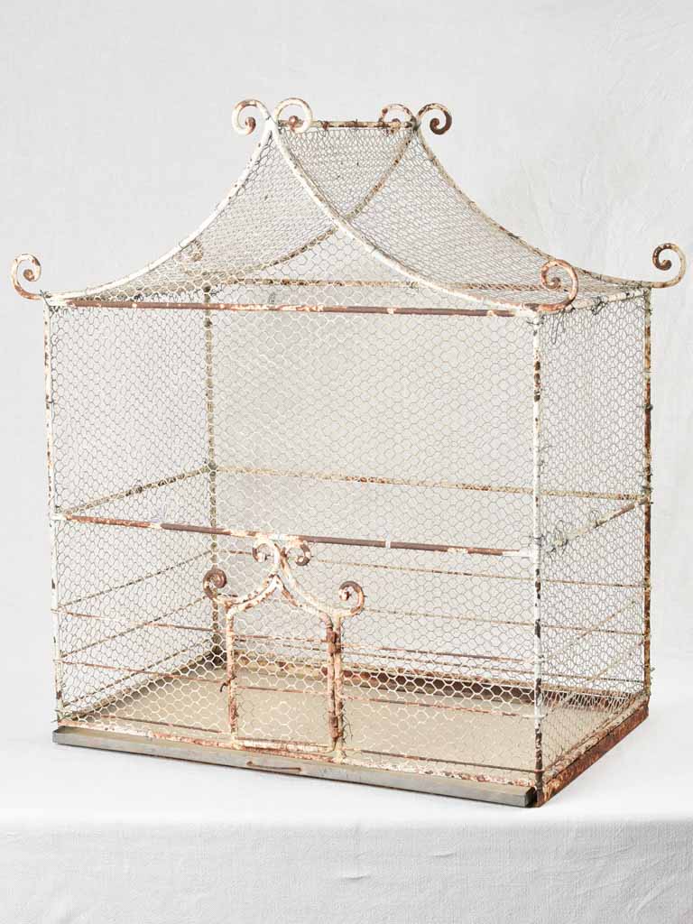 Vintage French large birdcage mid-century