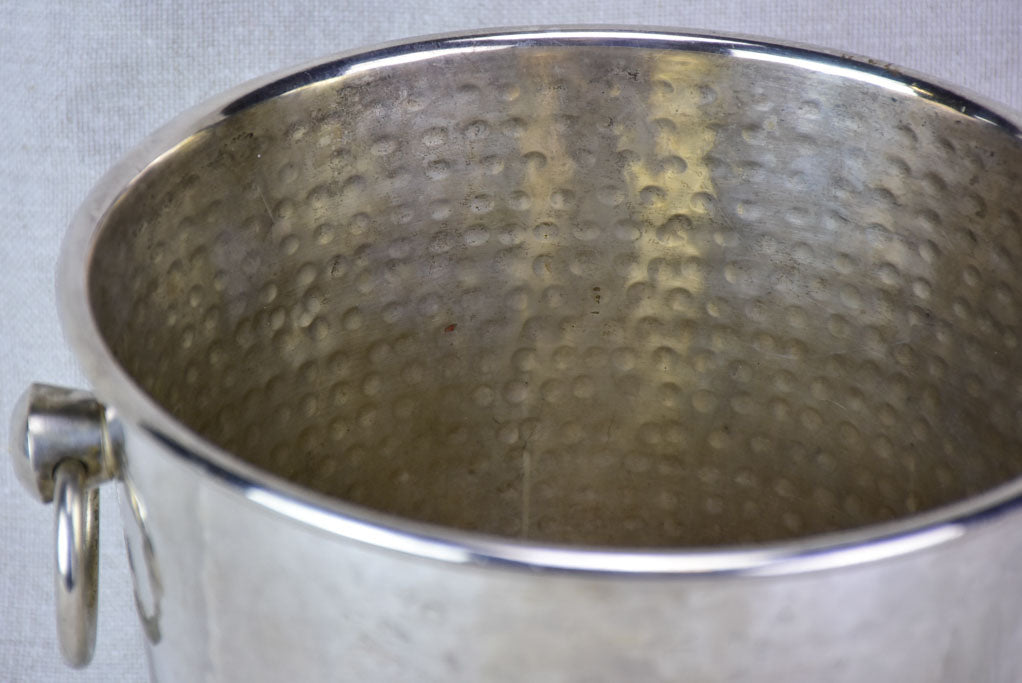 RESERVED FAB Vintage hammered metal ice bucket
