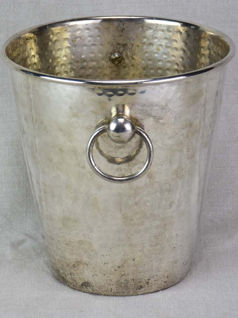 RESERVED FAB Vintage hammered metal ice bucket