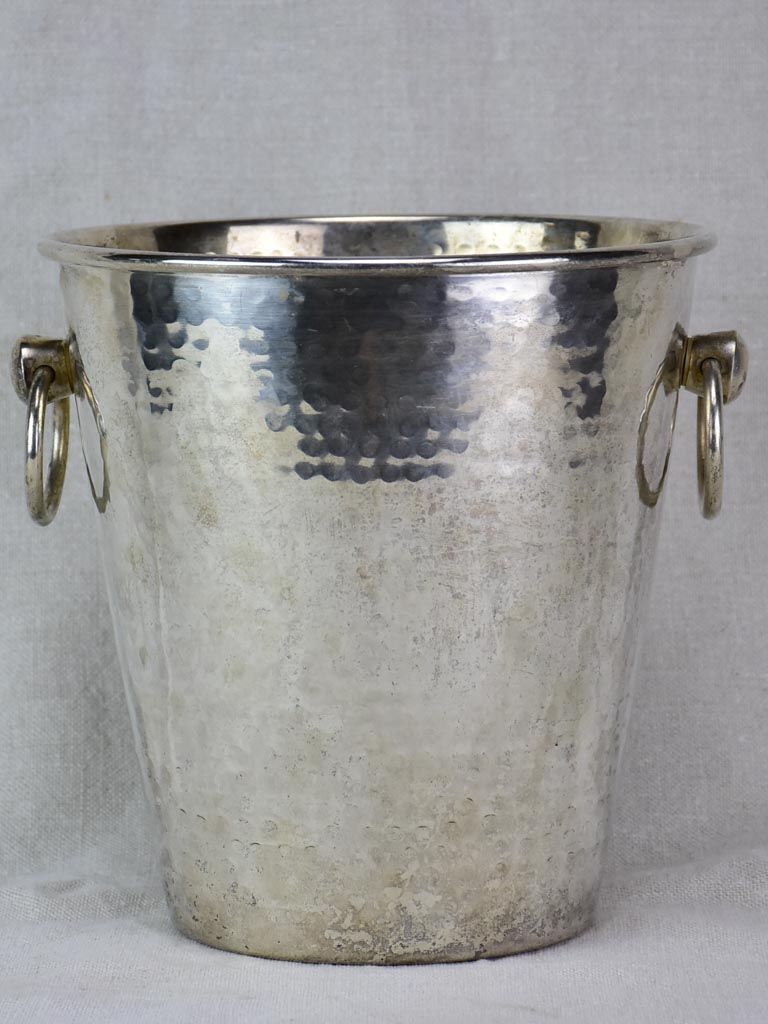 RESERVED FAB Vintage hammered metal ice bucket