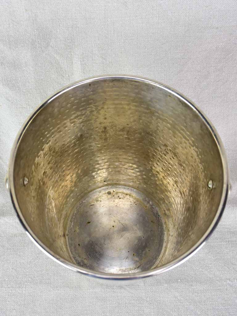 RESERVED FAB Vintage hammered metal ice bucket