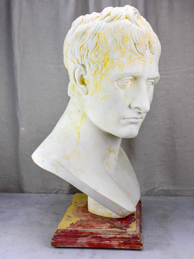 Very large French plaster bust - Augustus: first emperor of the Roman Empire 31½"