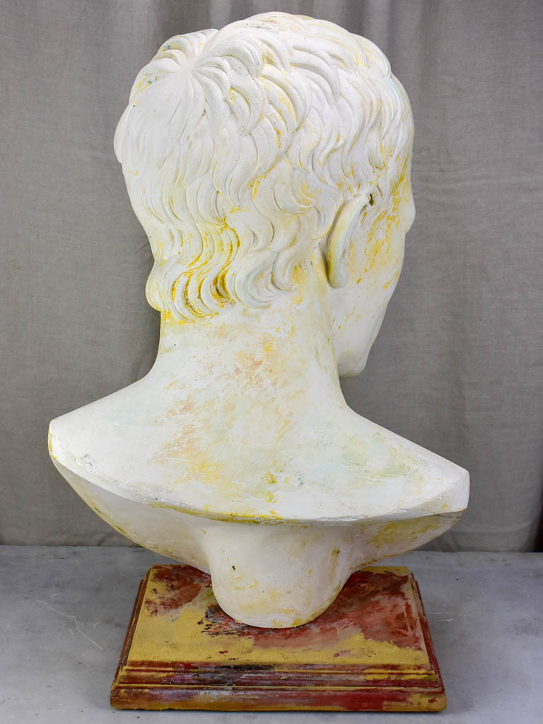 Very large French plaster bust - Augustus: first emperor of the Roman Empire 31½"