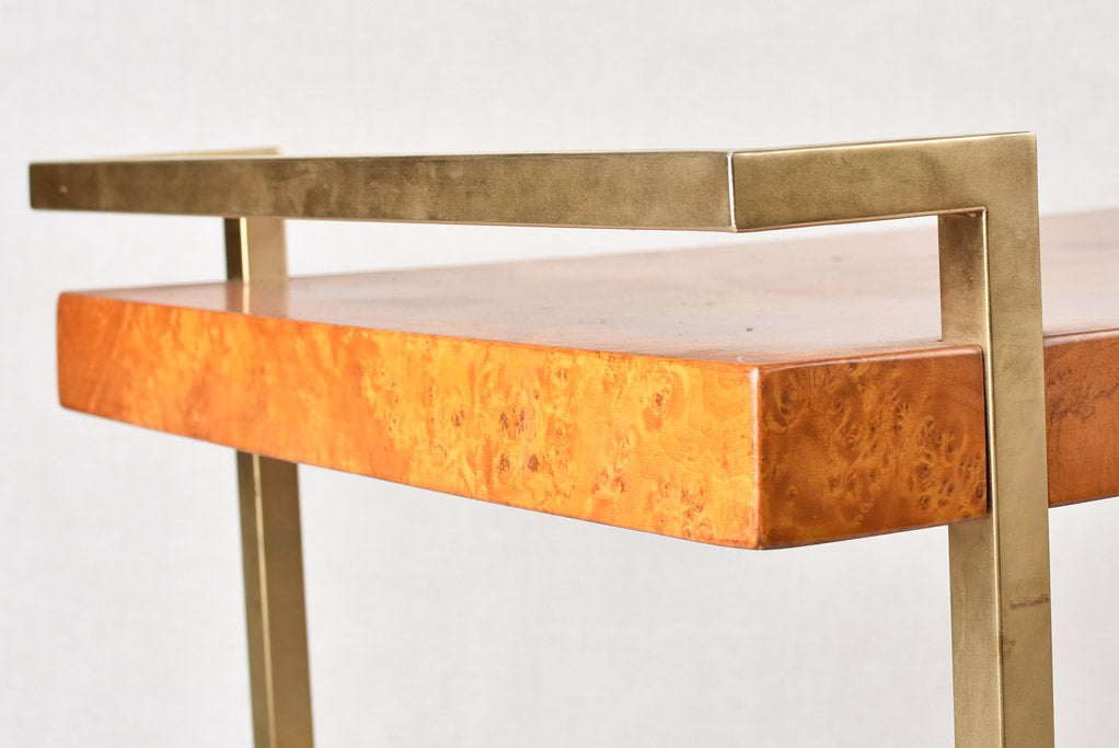 1970s French bar cart - elm wood