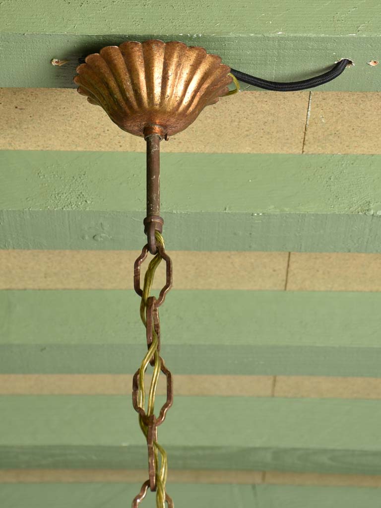 Mid century Murano chandelier with blue water drop pendants 51¼" x 31½"