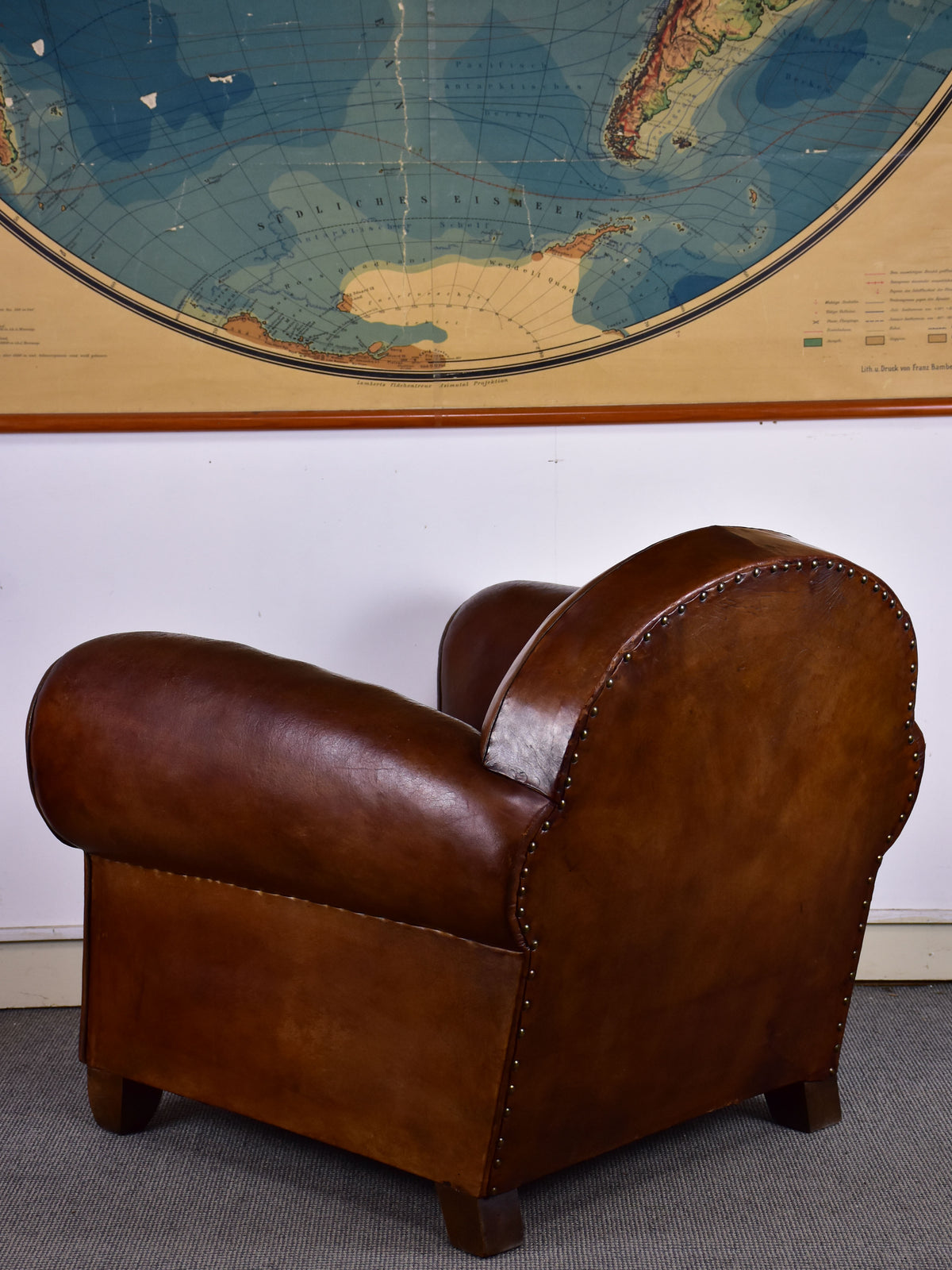 Classic 1930's French leather club chair