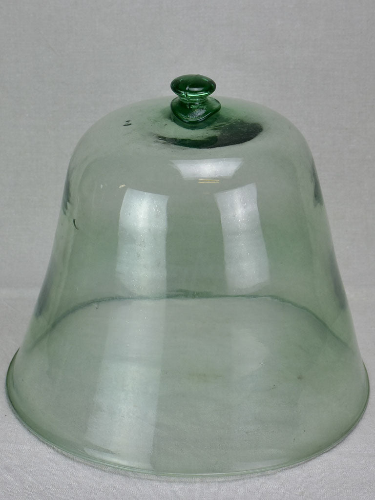 Antique French blown glass melon dome 14¼"