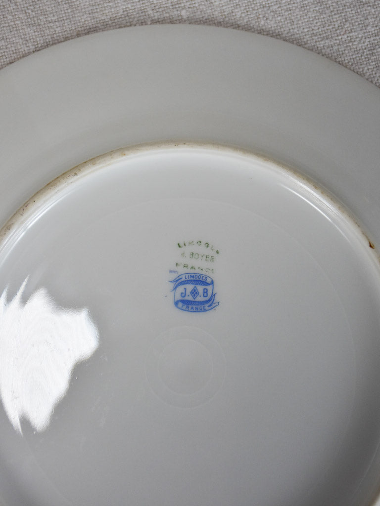 Ornate Limoges gold trim soup bowls