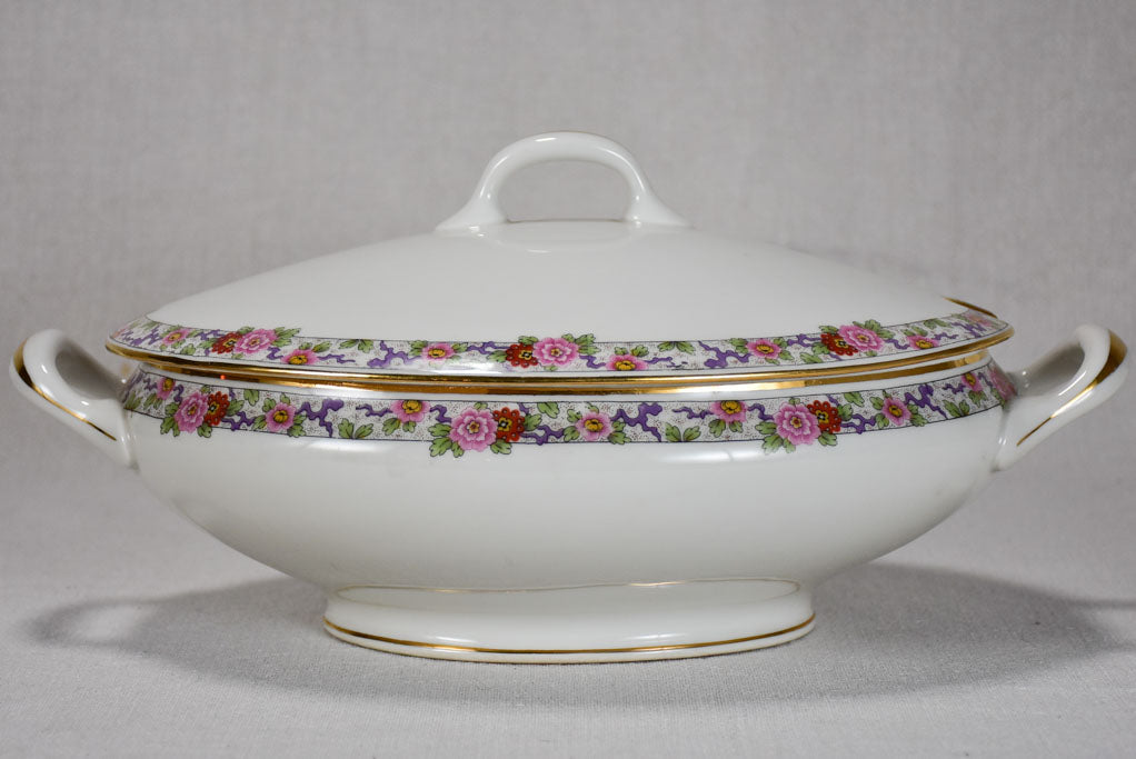 Timeless Limoges sauce boat floral detailing