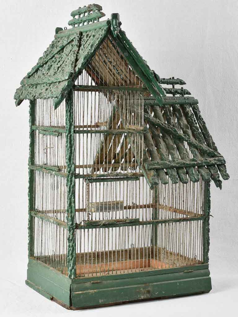 Early twentieth-century French birdcage - green 19¼"