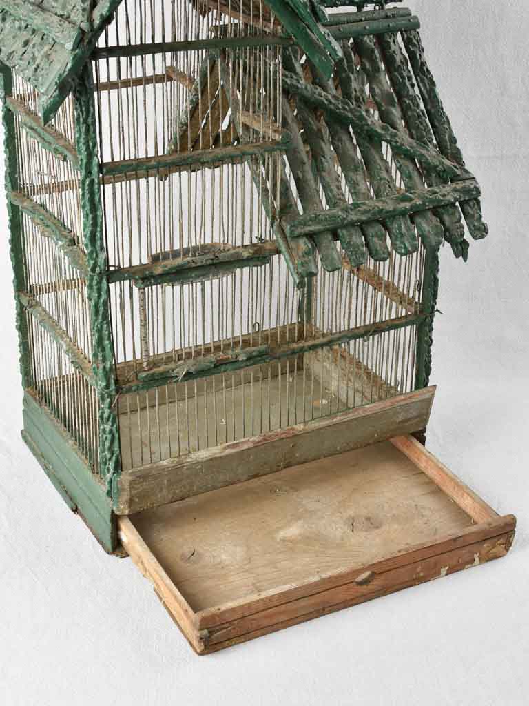Early twentieth-century French birdcage - green 19¼"