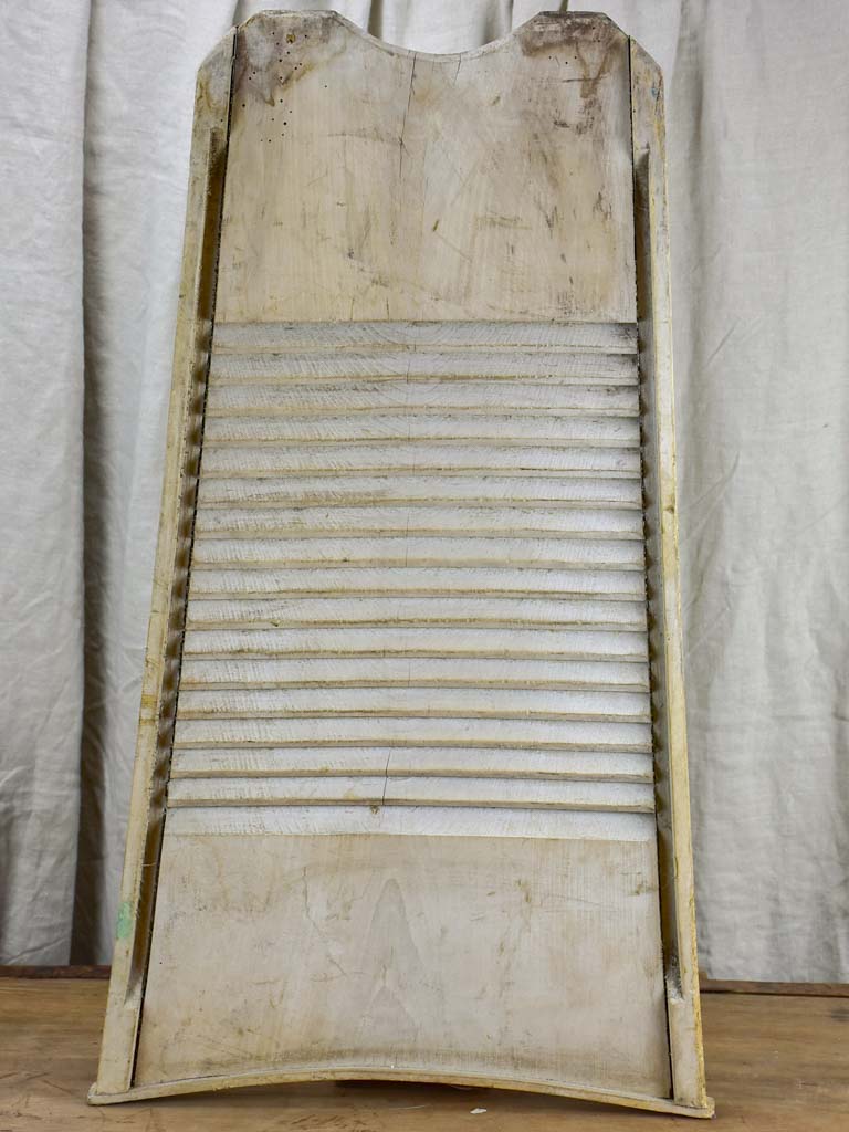 Antique french wooden washboard