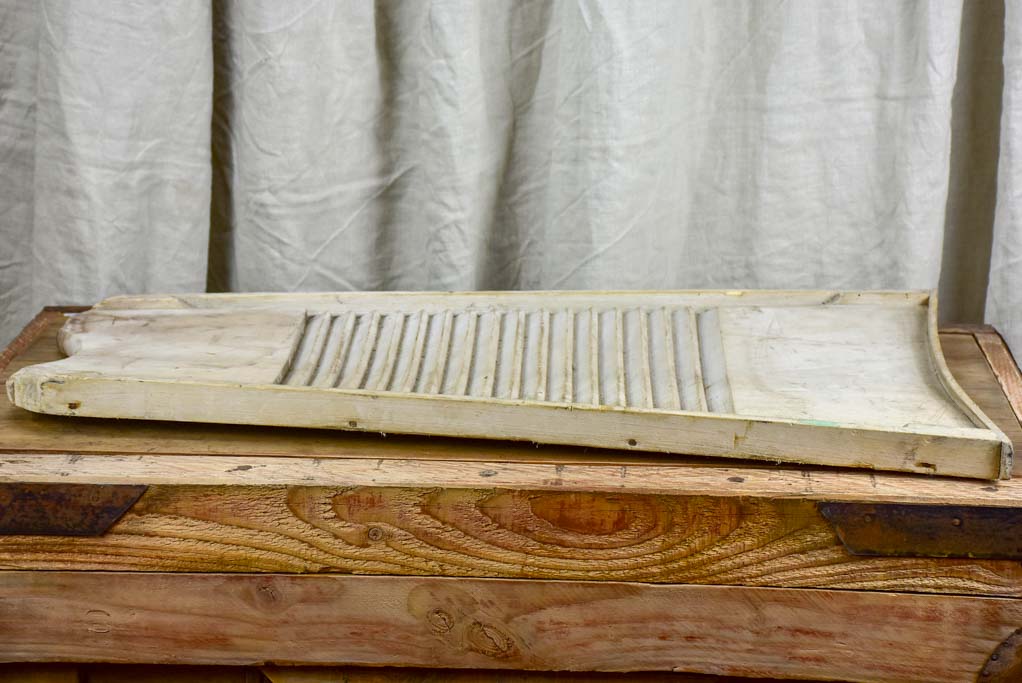 Antique french wooden washboard