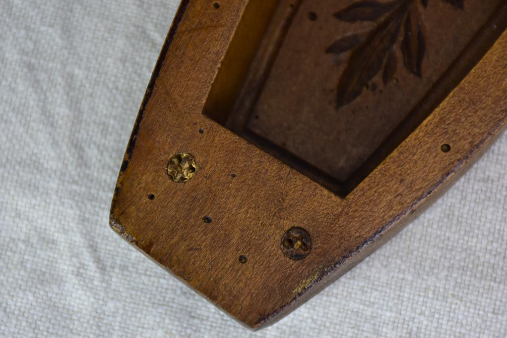 RESERVED JS Antique French wooden butter mold