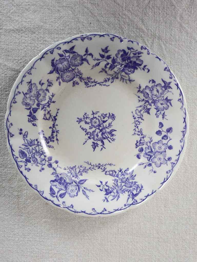 Set of ten Bertha blue and white side plates - 1930's 8¼"