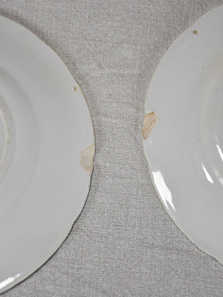 Set of ten Bertha blue and white side plates - 1930's 8¼"
