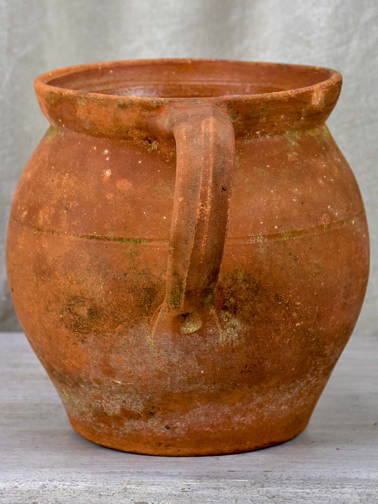 Early 20th century French terracotta pot with handle form Ardeche