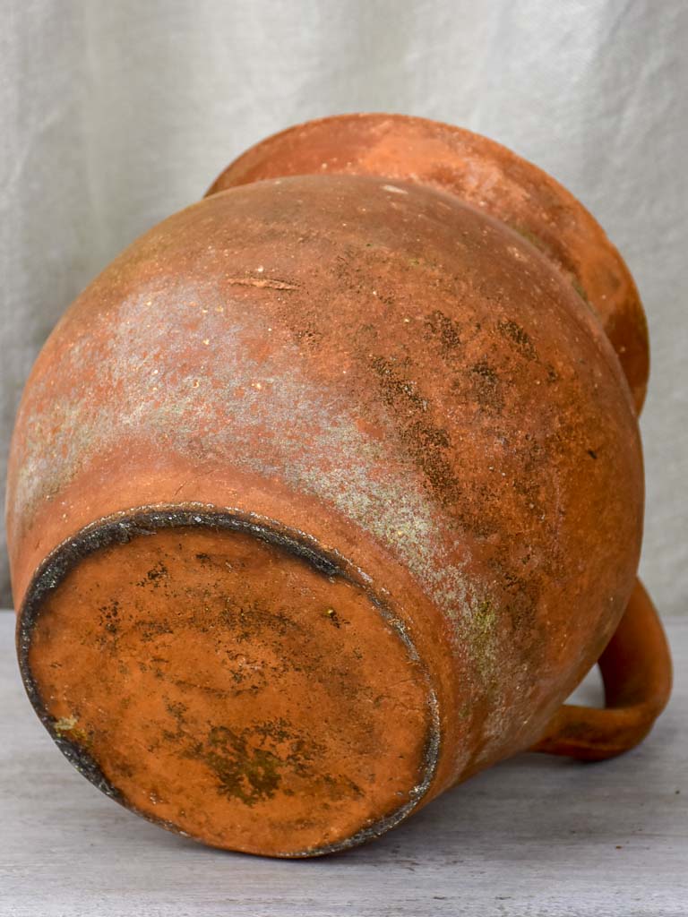 Early 20th century French terracotta pot with handle form Ardeche