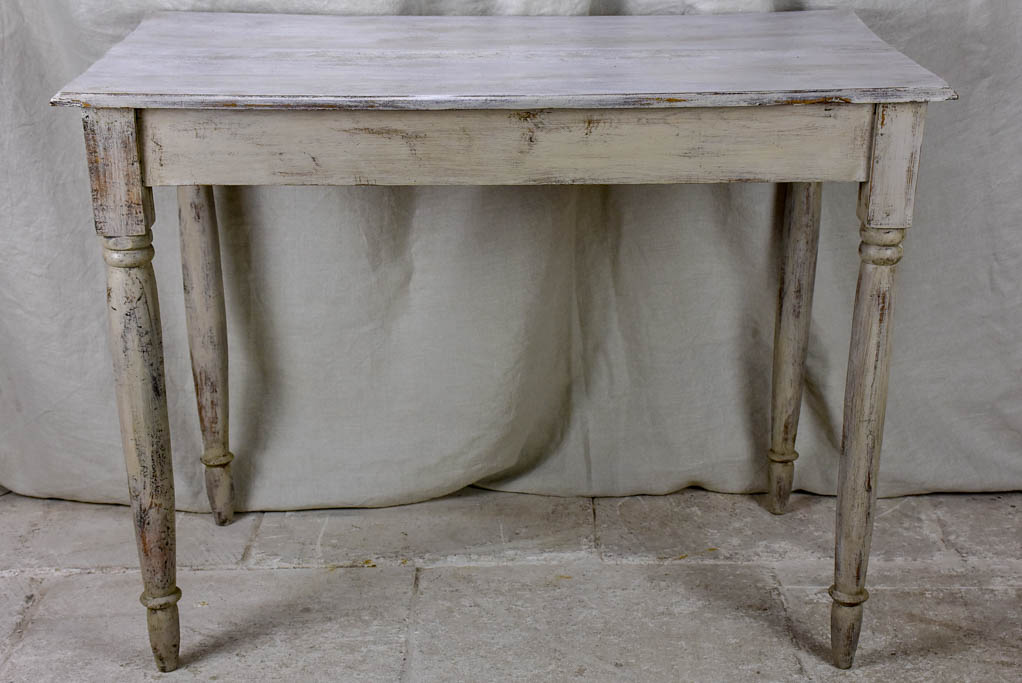 Antique French bistro table with grey patina