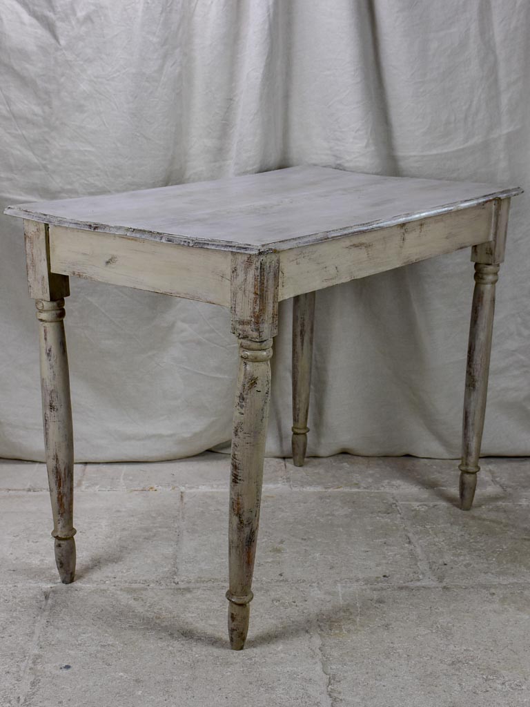 Antique French bistro table with grey patina