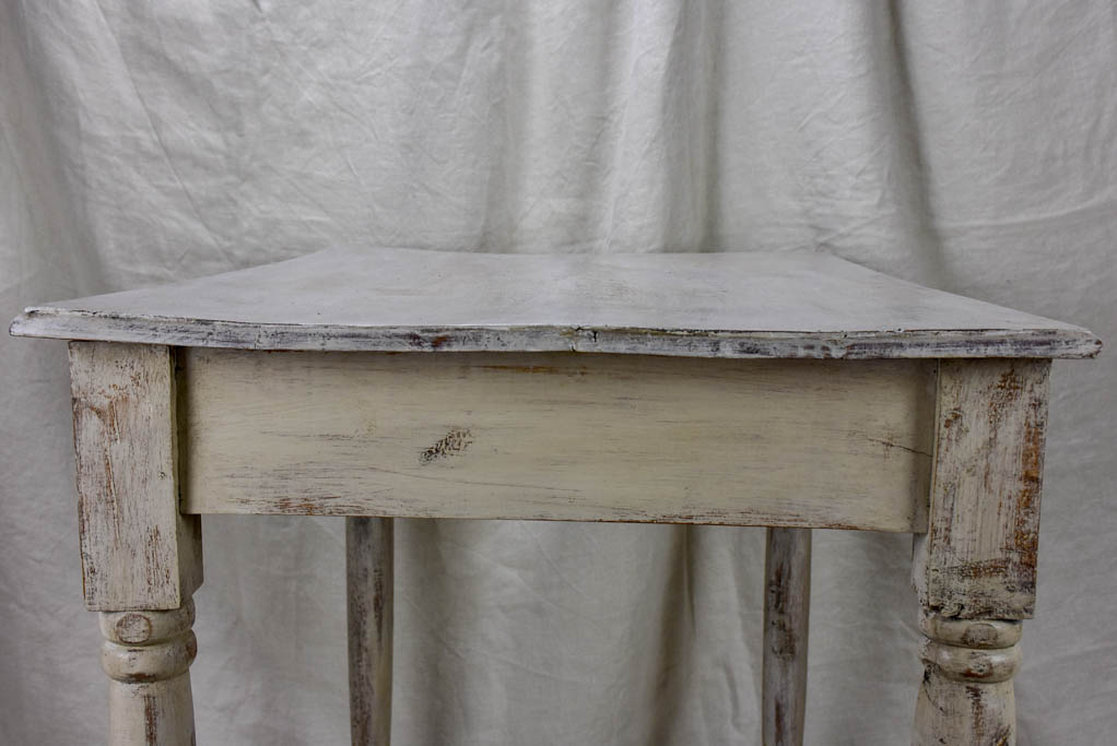Antique French bistro table with grey patina