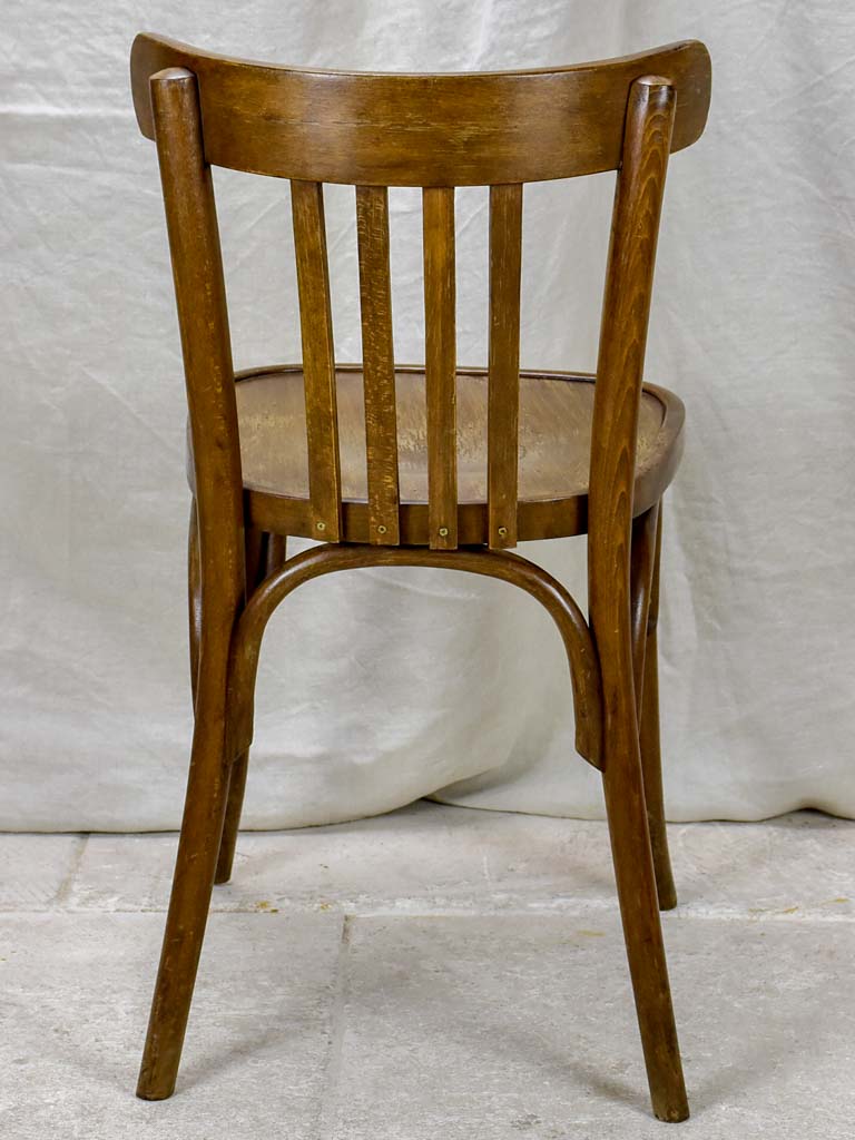 Set of 12 mid century French bistro chairs